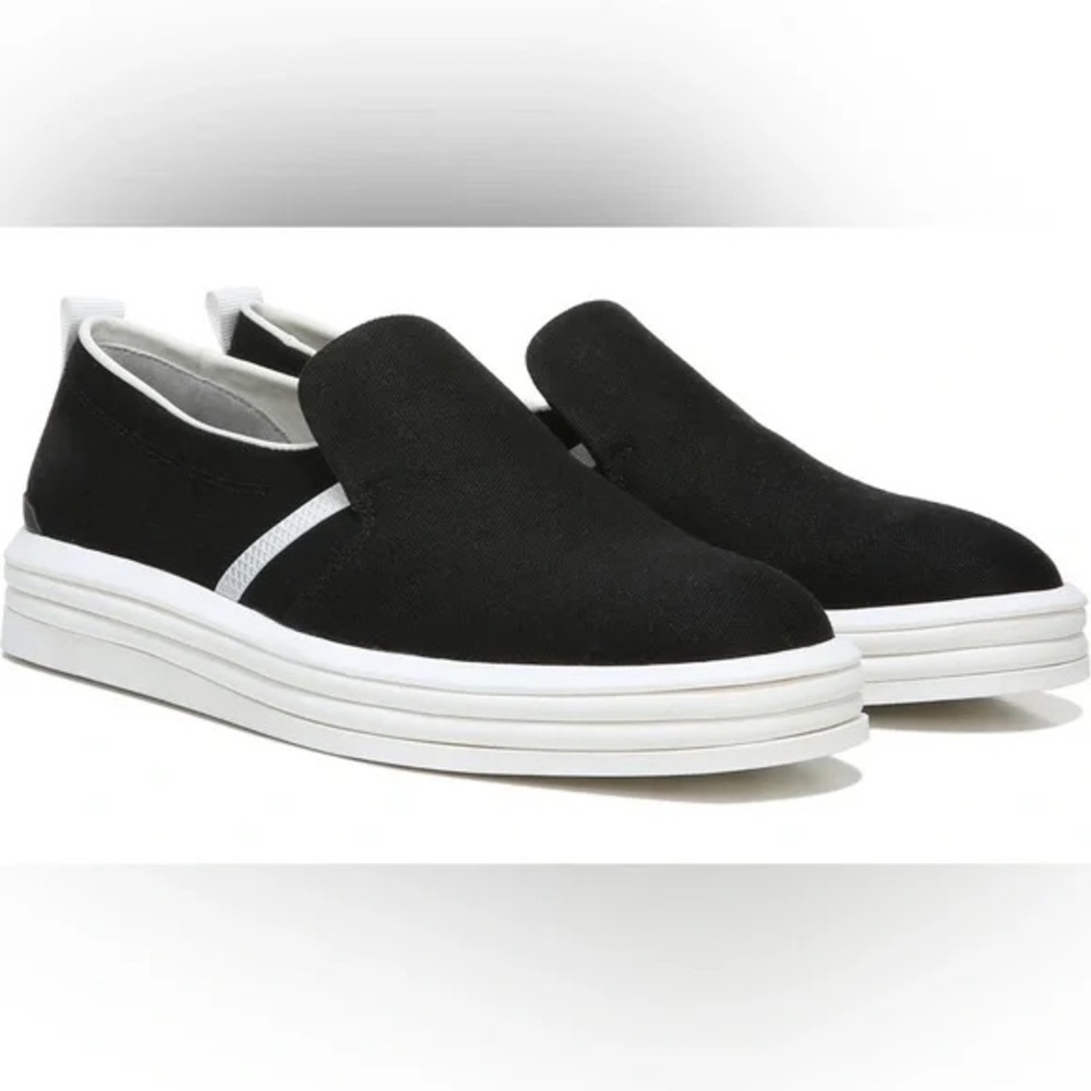Franko Sarto Maldives Black Canvas Slip-on sneakers